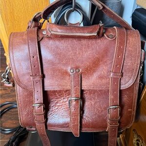 Classic Brown Leather Messenger Bag
